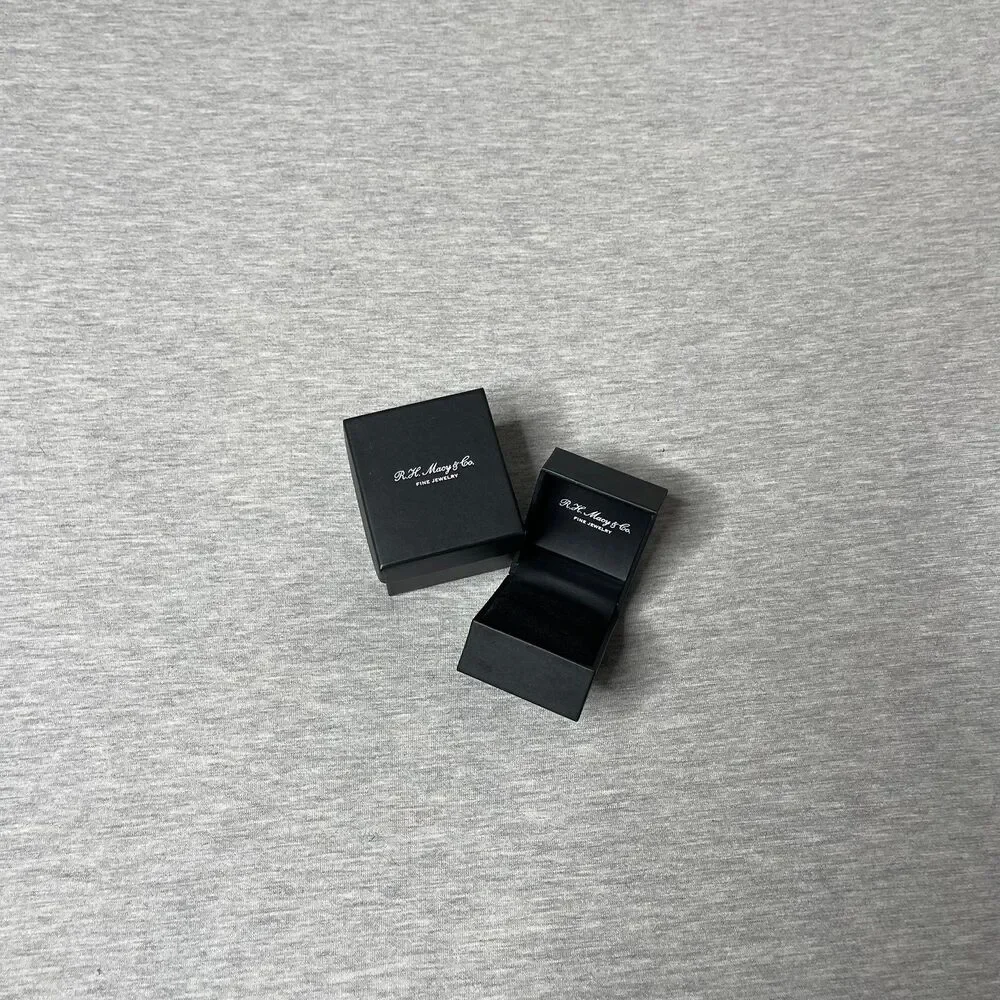 Macy’s 2” x 2.5” Black Jewelry Gift Box 2 PCS. Set